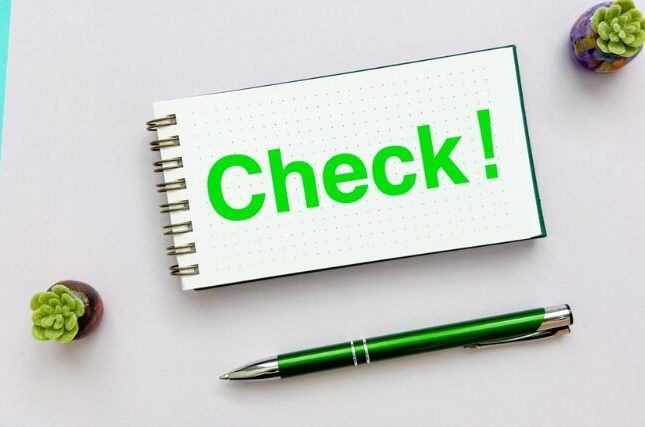 チェック　確認
