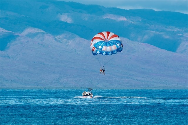 パラセーリング ハワイ 海 マリンスポーツ