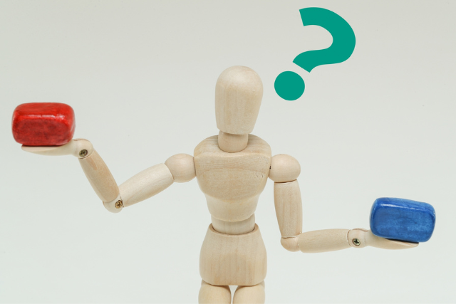 比較　比べる　悩む