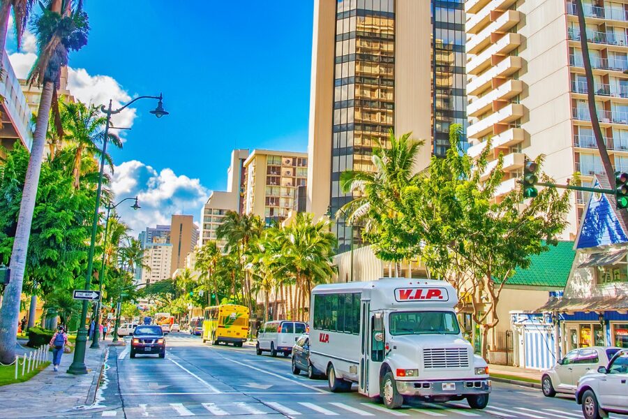 ワイキキ　街並み　風景