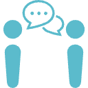 言葉を話している人のアイコン