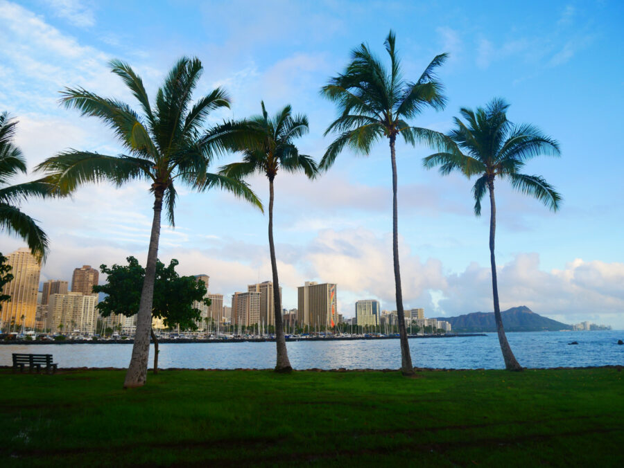 ハワイ　ワイキキ　ホノルル　観光　ダイヤモンドヘッド　ワイキキビーチ